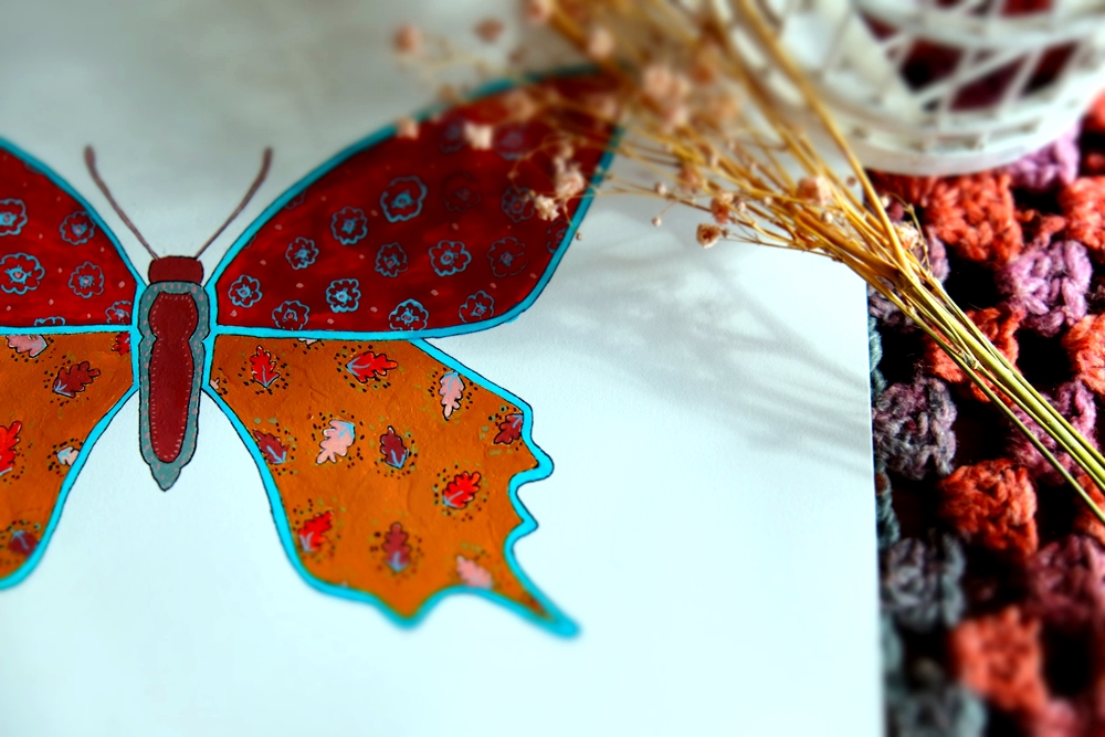 "Patchwork Butterfly" - Original Artwork by Lisa Saul