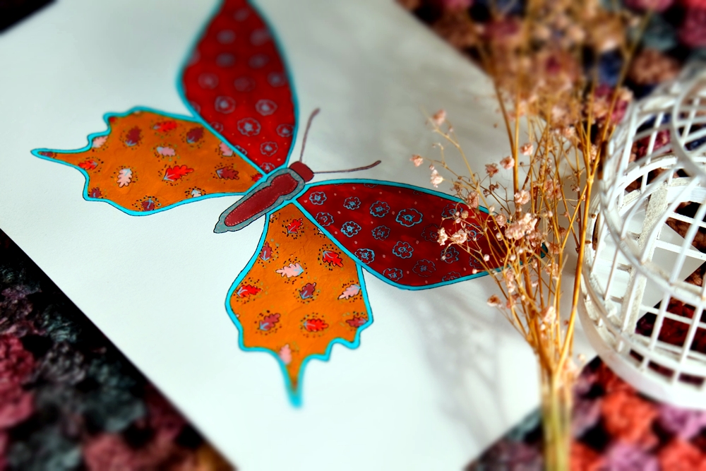 "Patchwork Butterfly" - Original Artwork by Lisa Saul