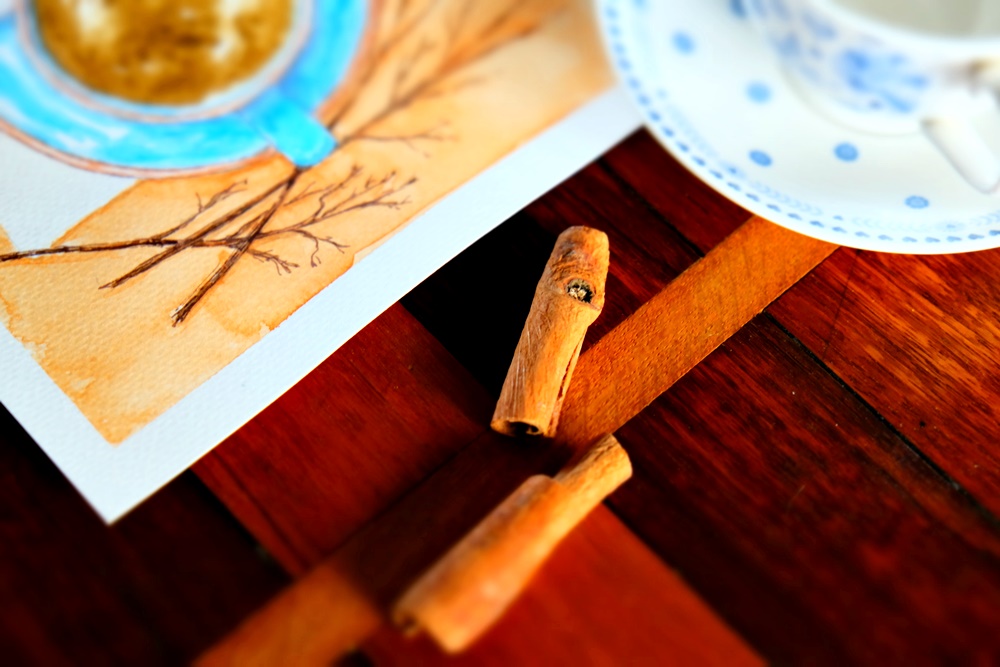 "But first, coffee." Original Artwork by Lisa Saul