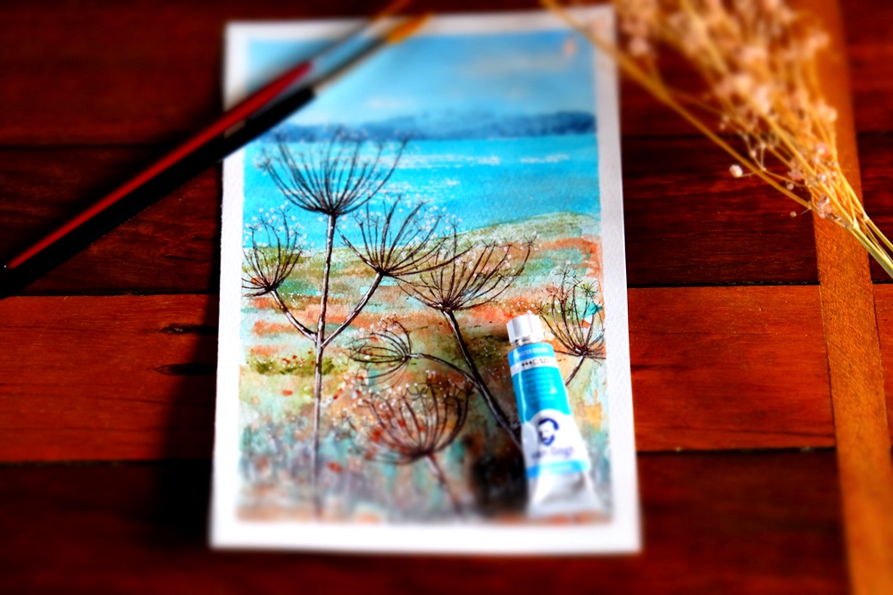 "Cow Parsley Coast" Original Art by Lisa Saul