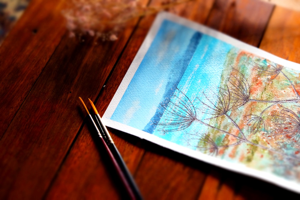 "Cow Parsley Coast" Original Art by Lisa Saul