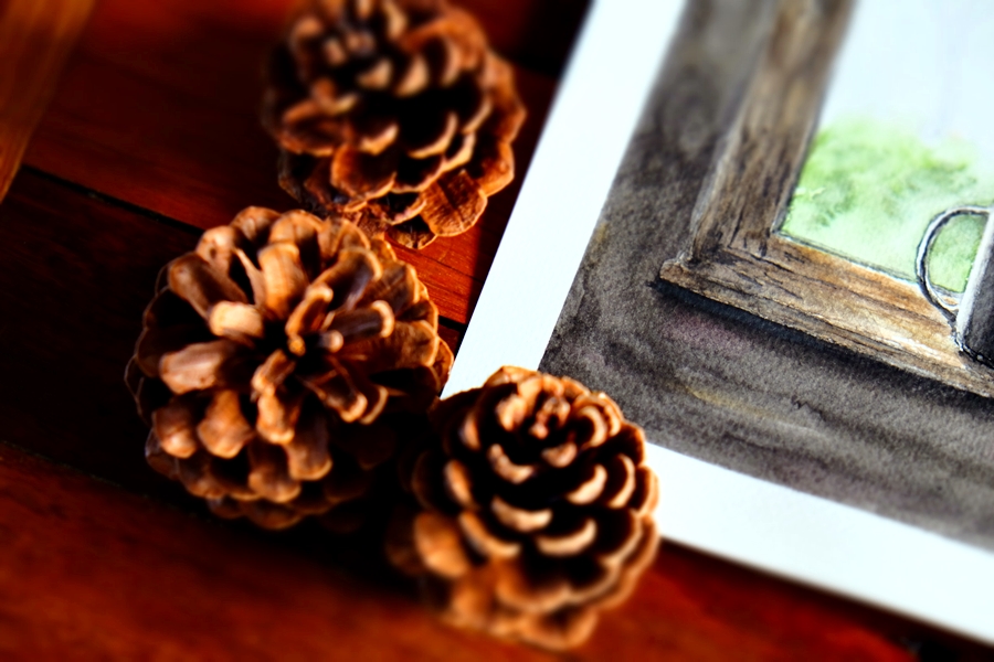 "Misty Morning Window" Original Artwork by Lisa Saul