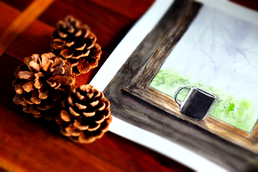 "Misty Morning Window" Original Artwork by Lisa Saul