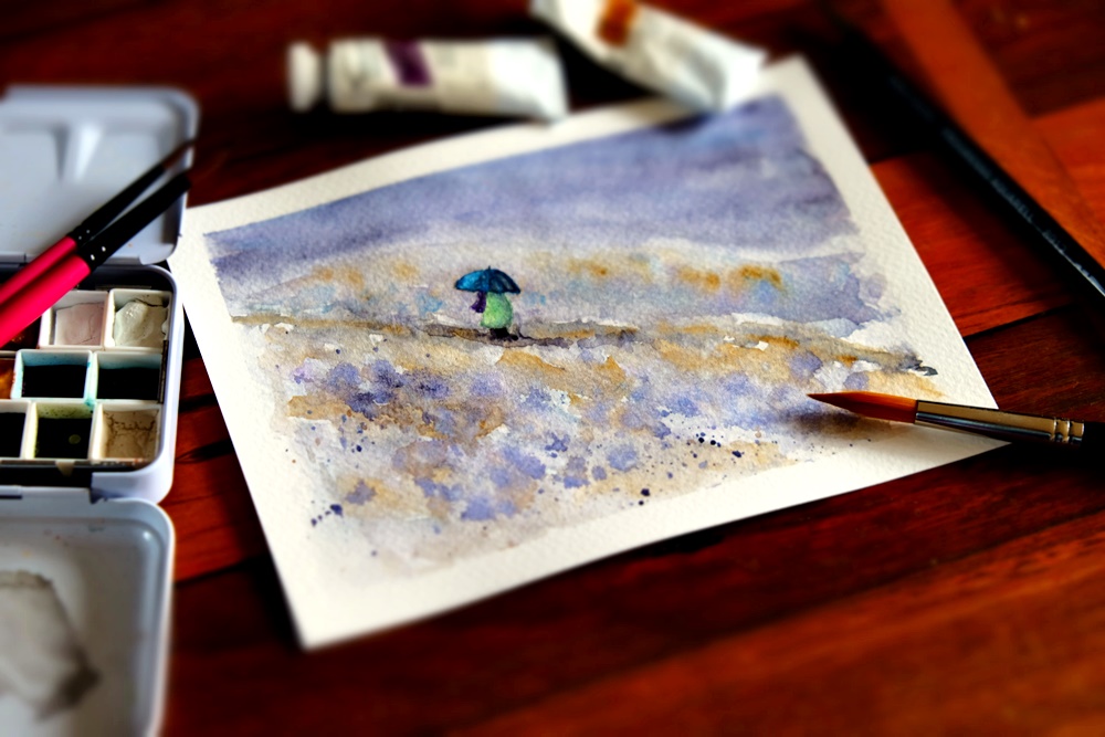 "An English Spring" Original Art by Lisa Saul.