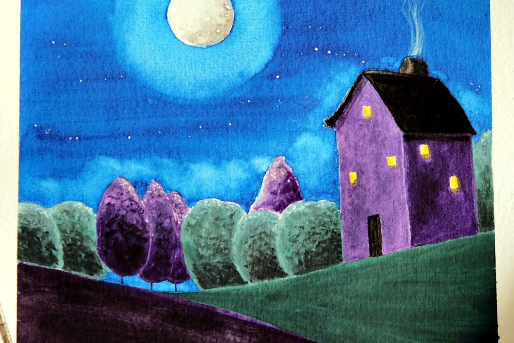 "Moonlight Shadows" Original Artwork by Lisa Saul