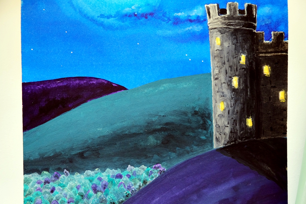 "Castle on the Hill" - Original Artwork by Lisa Saul.