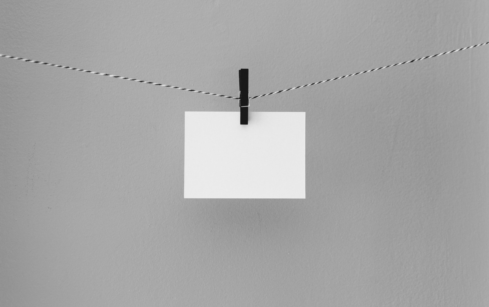 hanged white printing paper