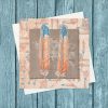 "Boho Feathers" v1 (US & CA): 10 Folded Cards (white envelopes)