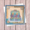 "Patchwork Quilting": 10 Folded Cards (off-white envelopes)