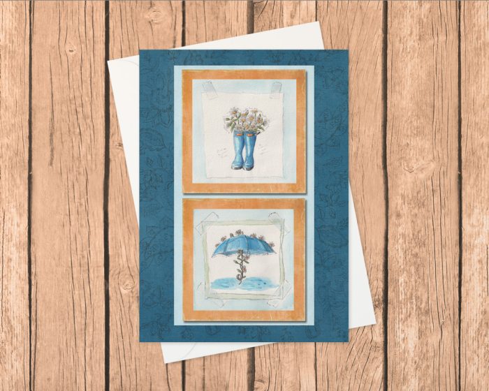 "Summer Turns to Autumn 1&2" (US & CA): 10 Folded Cards (white envelopes)