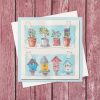 "Spring Collage" (US & CA): 10 Folded Cards (white envelopes)
