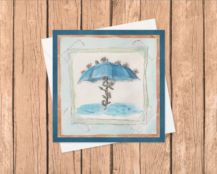 "Summer Turns to Autumn #1": 10 Folded Cards (off-white envelopes) - Image 2