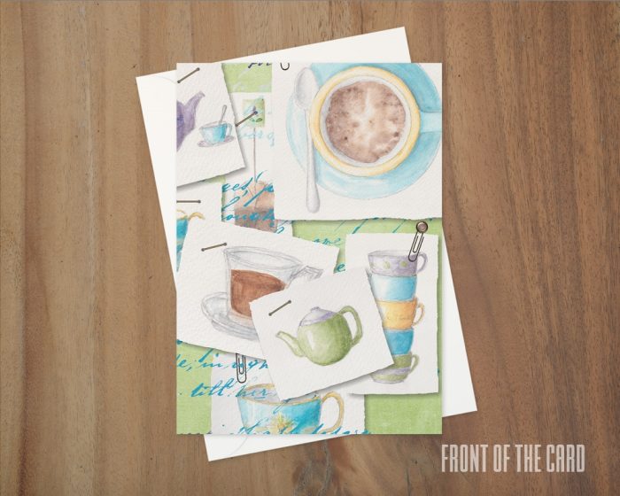 "Coffee and Journal Time": 10 Folded Cards (off-white envelopes) - Image 5
