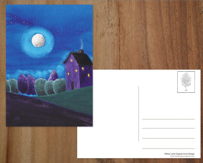 10 POSTCARDS (US & CA): “Moonlight Shadows”