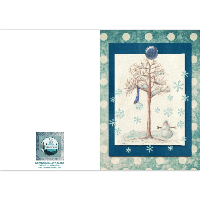 xmas "Snowman": 10 Folded Cards TWO SIZES (white envelopes): - Image 4