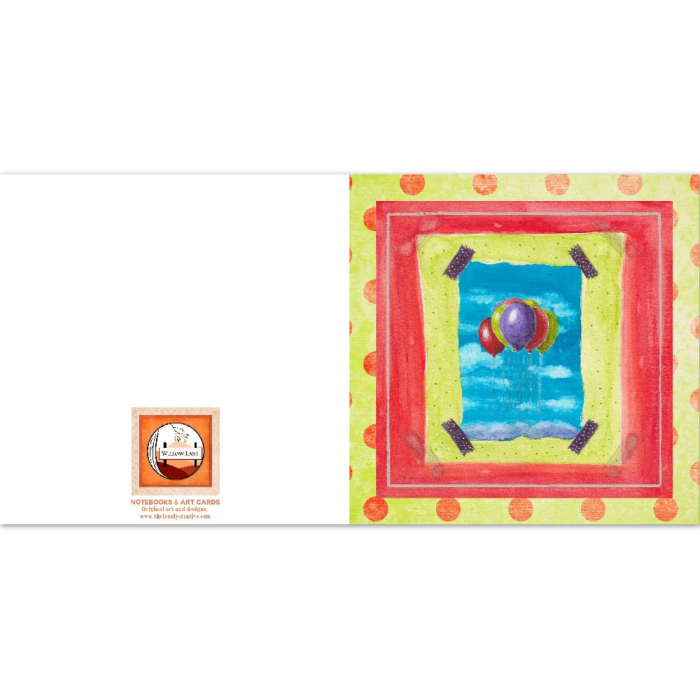 "Birthday Balloons" v1 (US & CA): 10 Folded Cards (white envelopes) - Image 2