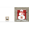 xmas "Woolly Scarf Snowman" v2: 10 Folded Cards (white envelopes) - Image 3
