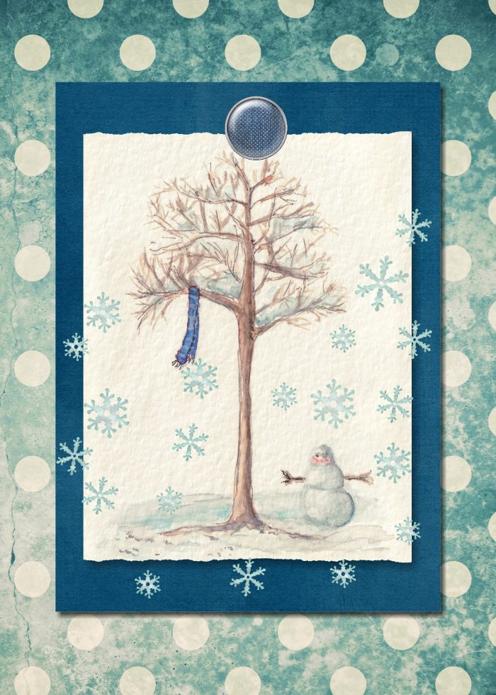 xmas "Snowman": 10 Folded Cards TWO SIZES (white envelopes): - Image 6