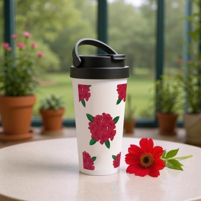 Stainless Steel Travel Mug: Rhododendron