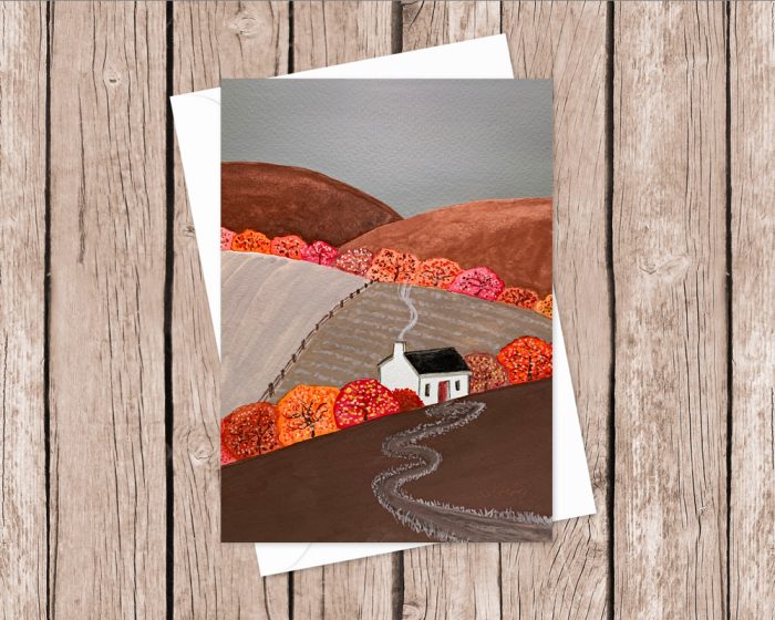 "Country Autumn #2": 10 Folded Cards (off-white envelopes)