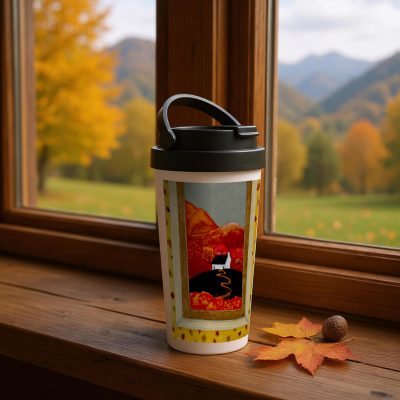 Stainless Steel Travel Mug: "Country Autumn #1"