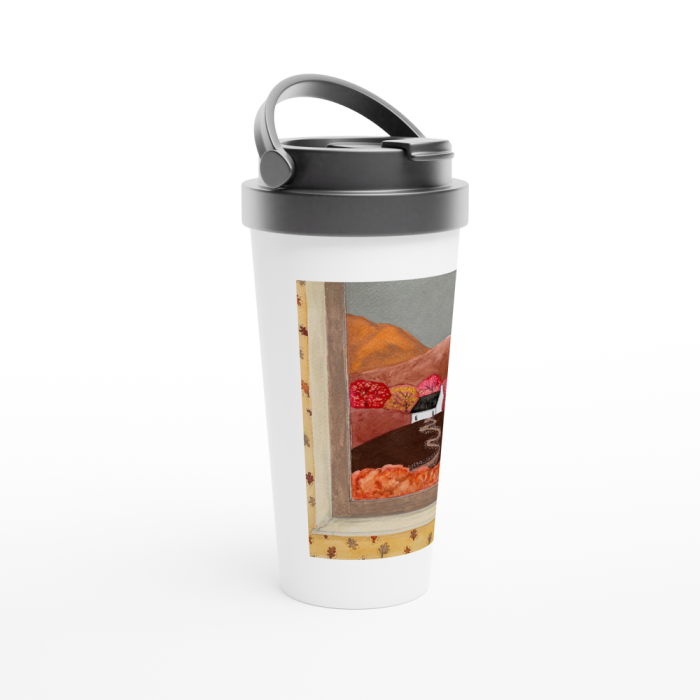 Stainless Steel Travel Mug: "Country Autumn #1" - Image 4