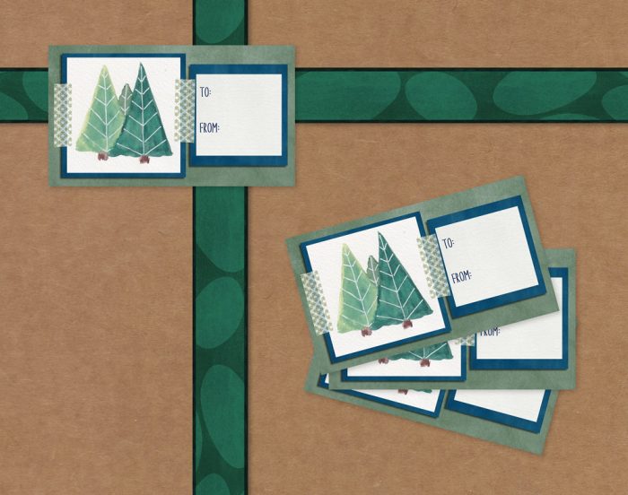 Gift Tags: “Folk Art Pines” (US & CA) - Image 2