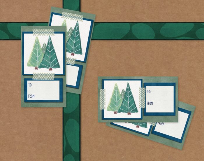 Gift Tags: “Folk Art Pines” (US & CA)