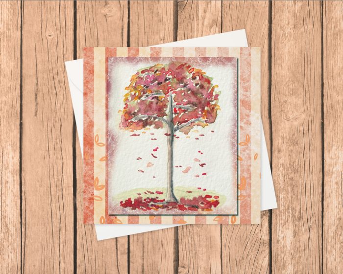"Four Seasons: Autumn" (US & CA): 10 Folded Cards (white envelopes)