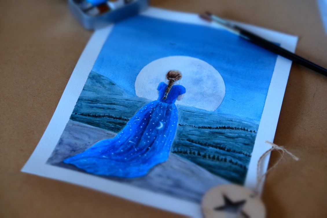 "The Universe Within" - Fantasy, metaphorical, watercolour, original art