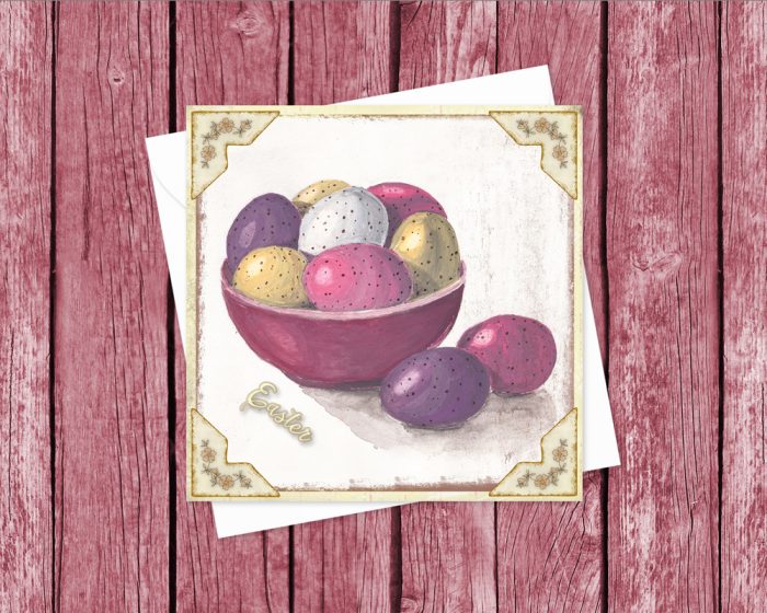 "Vintage Easter": 10 Folded Cards (white envelopes)