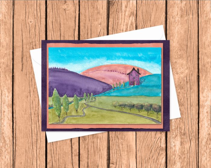 "Welcome Home": 10 Folded Cards TWO SIZES (white envelopes)
