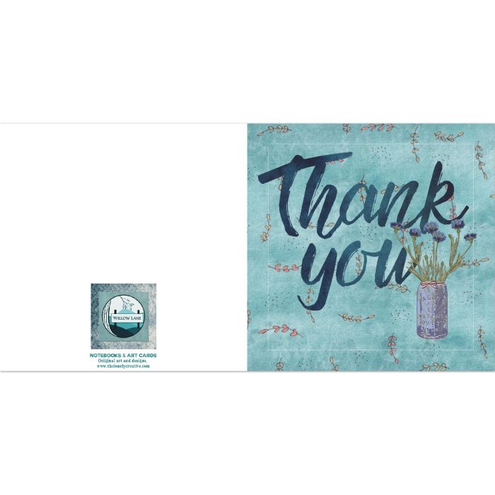 "Wildflowers & Whimsy" - Thank You Card (US & CA): 10 Folded Cards (white envelopes) - Image 2