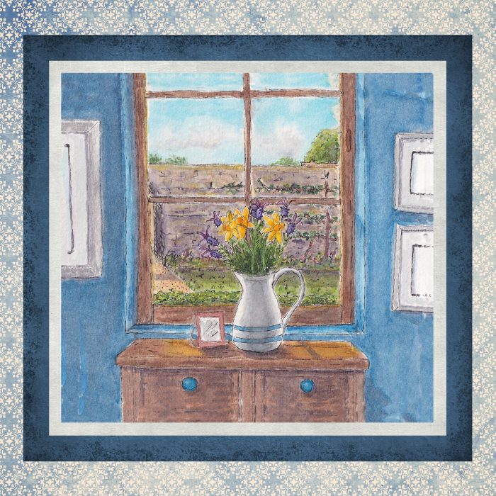 "Walled Garden Window": 10 Folded Cards (white envelopes) - Image 3