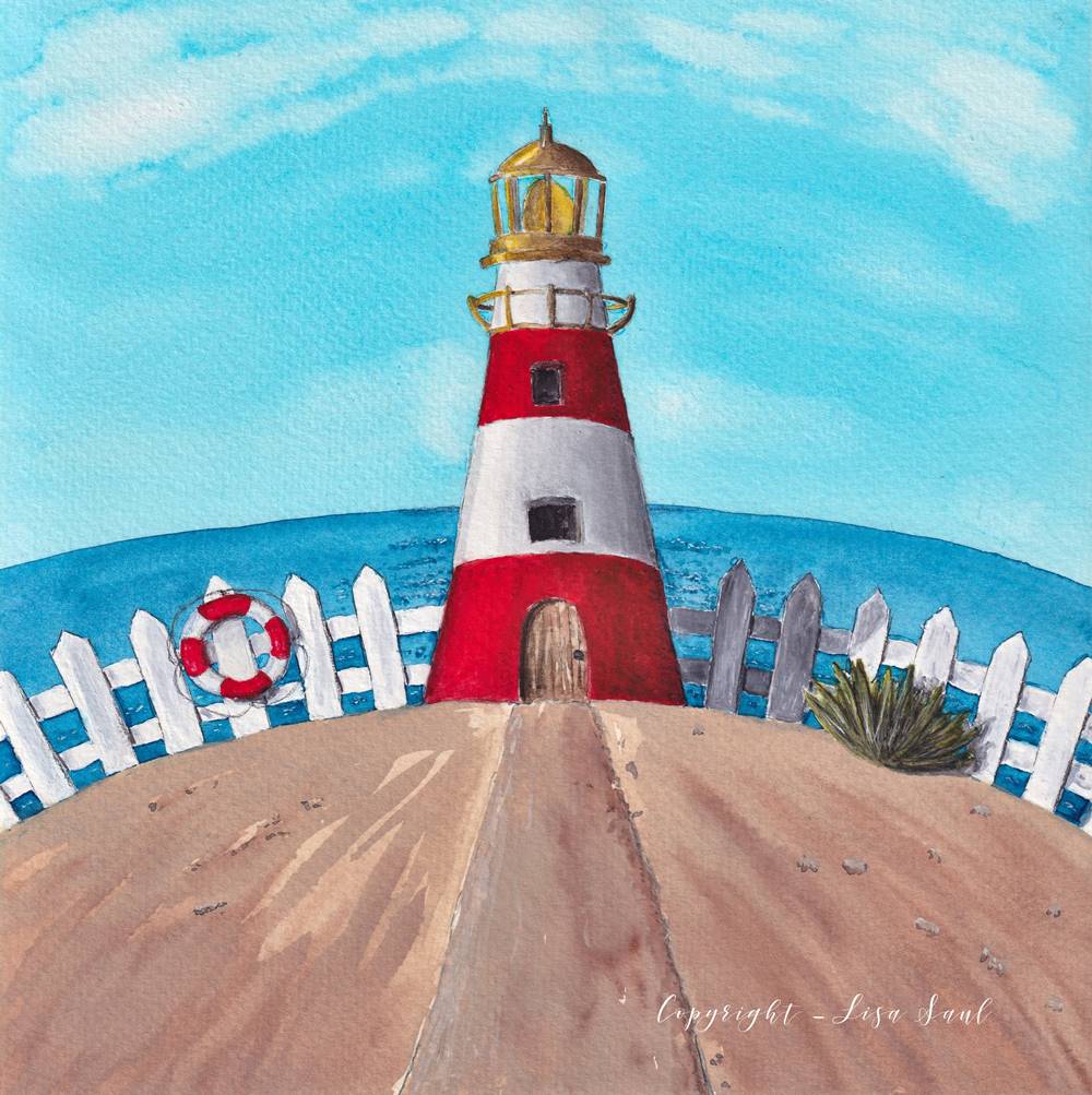 Watercolour and pen whimsical art