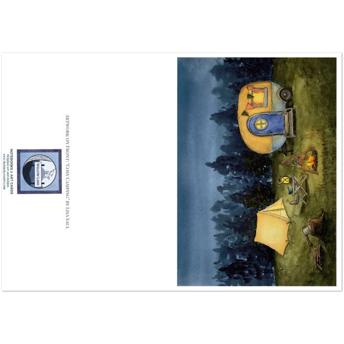 "Cosy Camping": 10 Folded Cards TWO SIZES (white envelopes) - Image 4