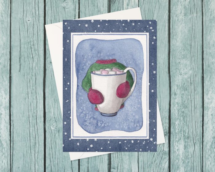 "Mug Hug": 10 Folded Cards TWO SIZES (white envelopes) - Image 4