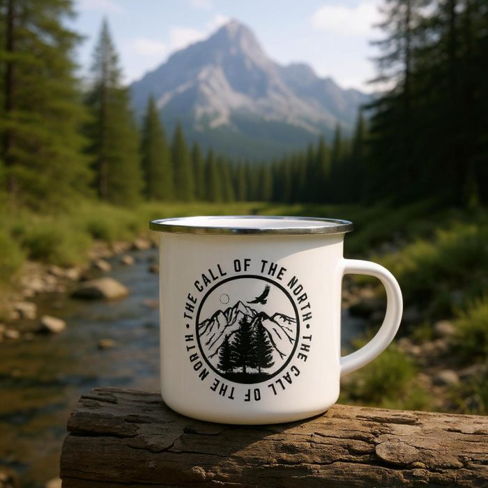 Enamel Mug: "The Call of the North" - Daytime & Nighttime - Image 8