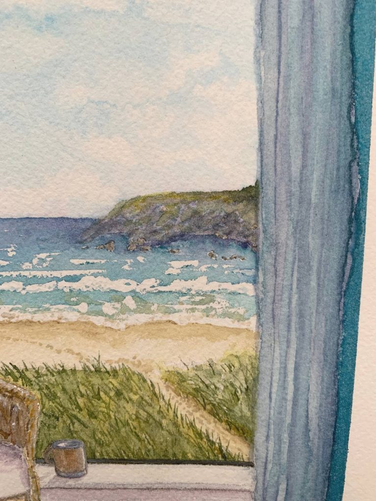 Sea View - Watercolour - Close Up 3