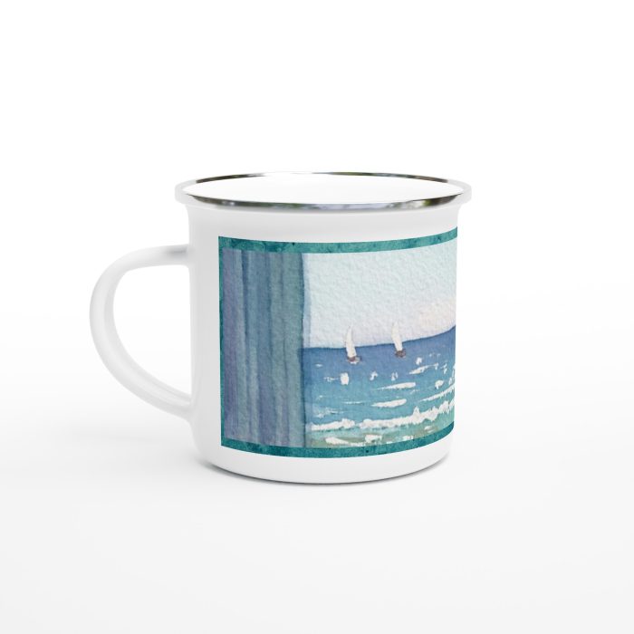 Enamel Mug: "Sea View"
