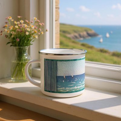 Enamel Mug: "Sea View"