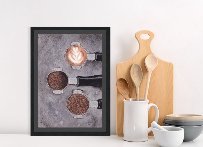 FRAMED Art Print: "Beans to Brew"
