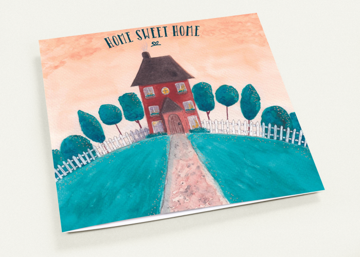 "Home Sweet Home" (US & CA): 10 Folded Cards (white envelopes) - Image 3