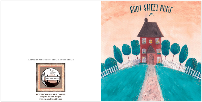 "Home Sweet Home" (US & CA): 10 Folded Cards (white envelopes) - Image 4