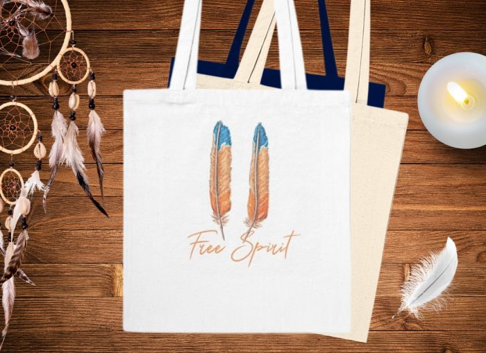 Tote Bag: Free Spirit Feathers