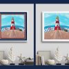 FRAMED Art Print: House on the Hill Series - "Light and Life House" - Image 2