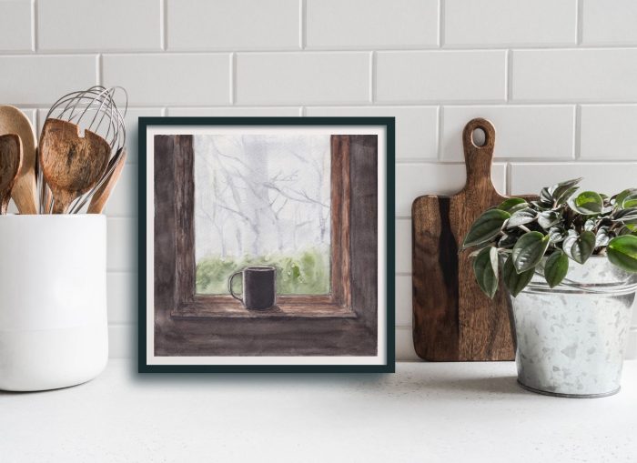 FRAMED Art Print: "Misty Morning Window"