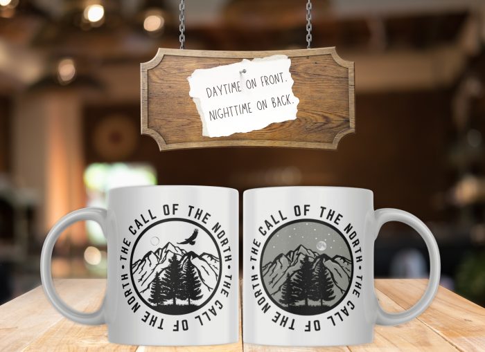 Ceramic Mug: "The Call of the North" - Daytime & Nighttime