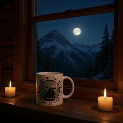 Ceramic Mug: "The Call of the North" - Nighttime