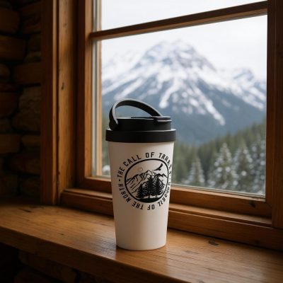Stainless Steel Travel Mug: "The Call of the North" - Daytime